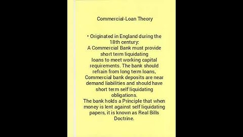 Commercial loan theory | BCOM BBA MCOM MBA COMMERCE NOTES PANJAB UNIVERSITY TUITIONS ICAI ICSI CA CS