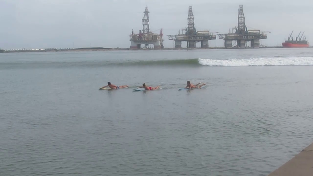 Port Aransas Surfing the Ship Wakes YouTube