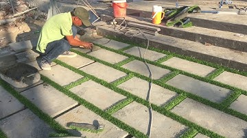 Foba - Cỏ nhân tạo sân vườn - cách lắp đặt cỏ nhân tạo kẻ joint sân