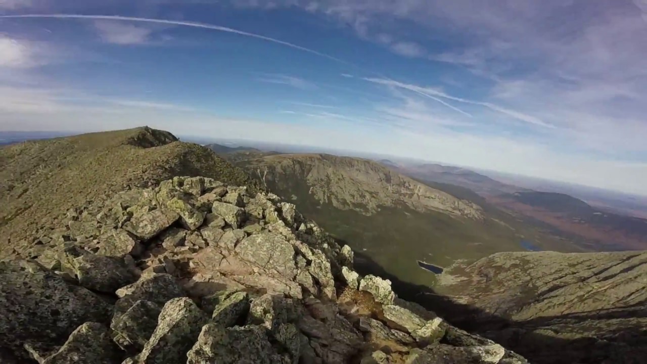 Knife's Edge Trail to Mount Katahdin GoPro footage YouTube