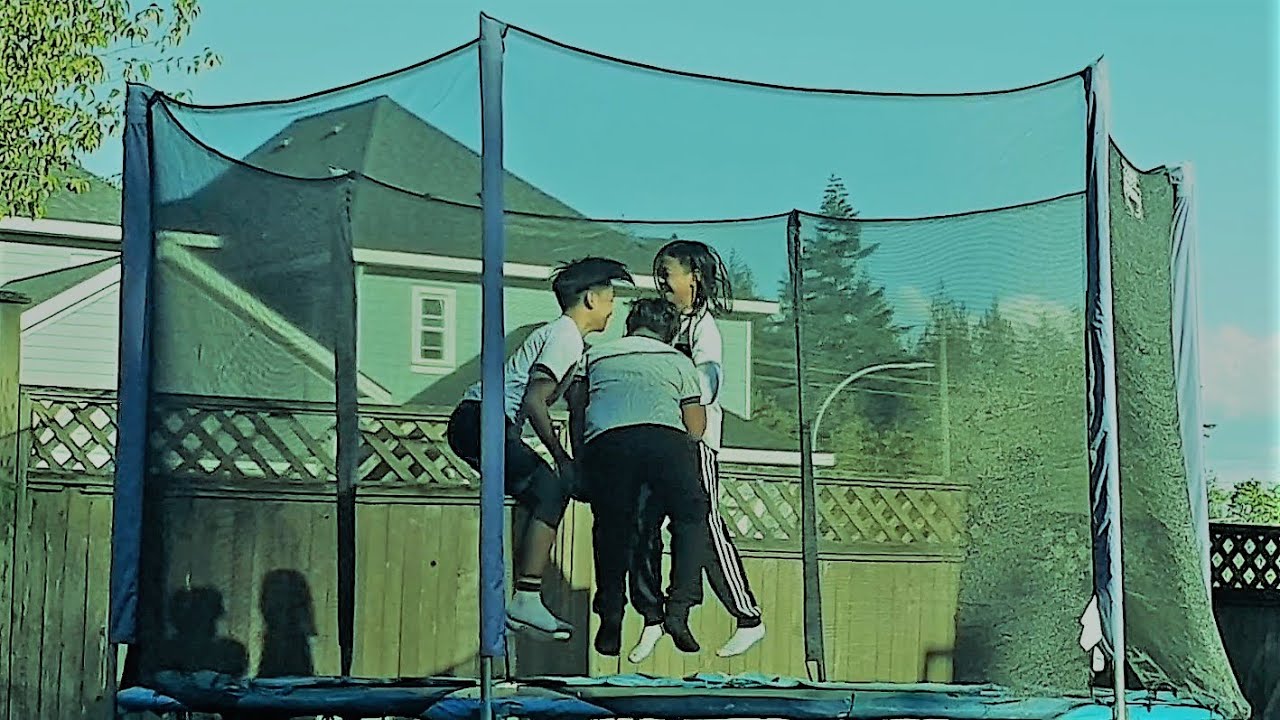 Keifer Sanchez, Mackie and Francis Playing Trampuline in (Vancouver Canada)