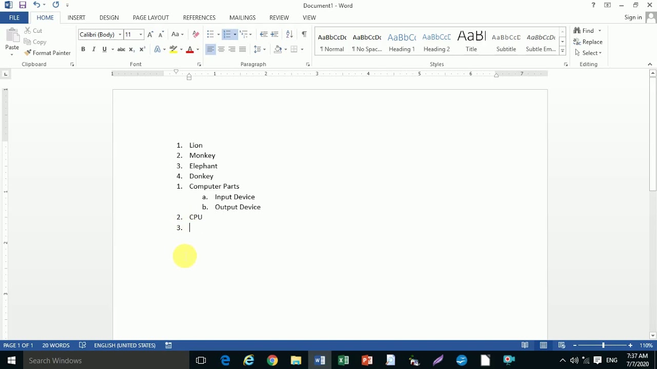 MS Word Undo Redo - YouTube