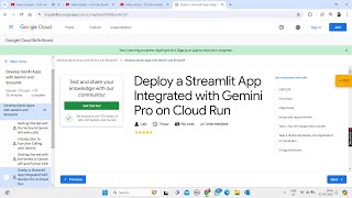 Deploy a Streamlit App Integrated with Gemini Pro on Cloud Run || Lab Solution || Qwiklabs Arcade