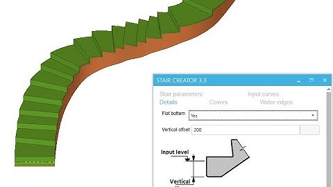 Tool for concrete stair generation made with Grasshopper.