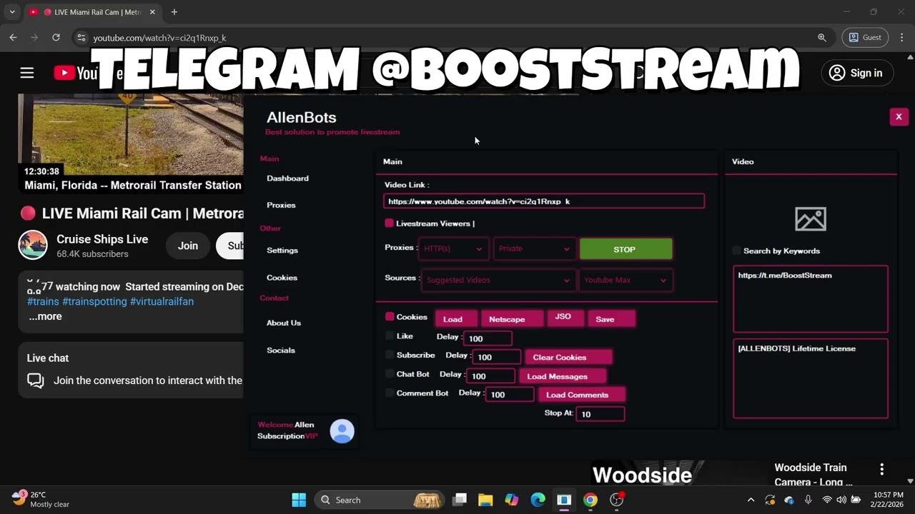YOUTUBE VIEW BOT | YOUTUBE VIEWERS BOT for LIVESTREAMS