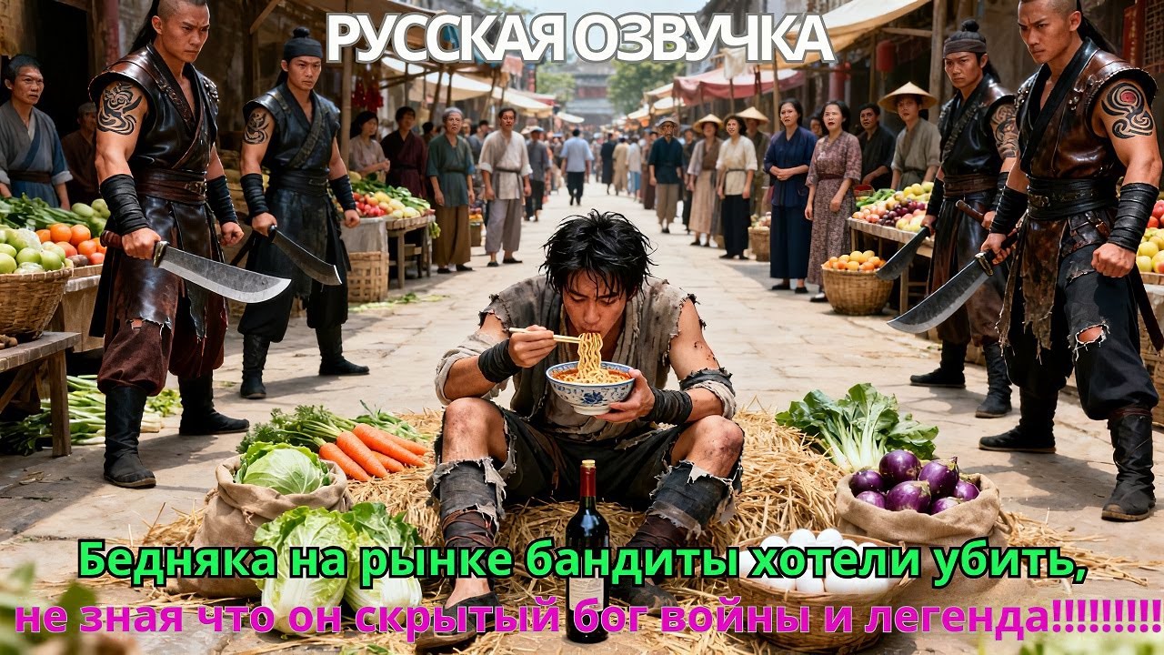 Бедняка на рынке бандиты хотели убить, не зная что он скрытый бог войны и легенда#дорама #drama