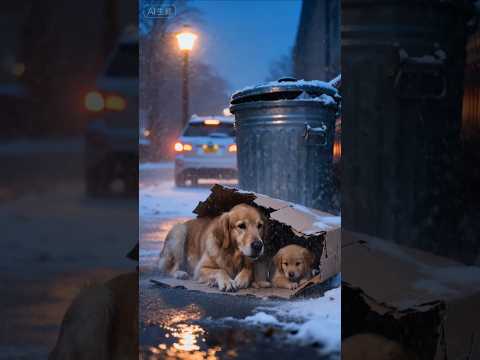 Dogs Lost His House In Snow #shorts #shortvideo