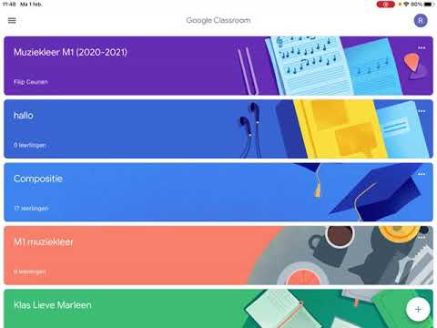 Inloggen via Google Meet en Google Classroom met beide apps op de tablet (leerlingen)