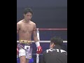池田 幸司の鋭い膝蹴りが炸裂！たまらずダウン！