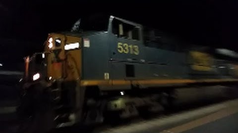 [CSX]5313 ES40DC & ET44AH Leads LO33-09 SB W/A 1st Gen K5HL In Fay NC W/A Hornshow & A Long Train