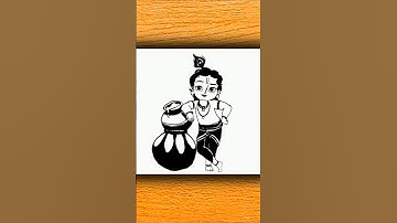 Little Krishna Drawing Tutorial | Easy Step by Step Krishna Drawing | Lord shree Krishna drawing