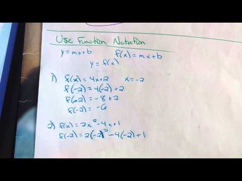 Use Function Notation