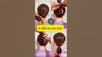 4 kiểu tóc búi xinh bằng trâm cài