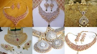 Latest American Diamond Choker Sets With Price 1Gram D Jewellery