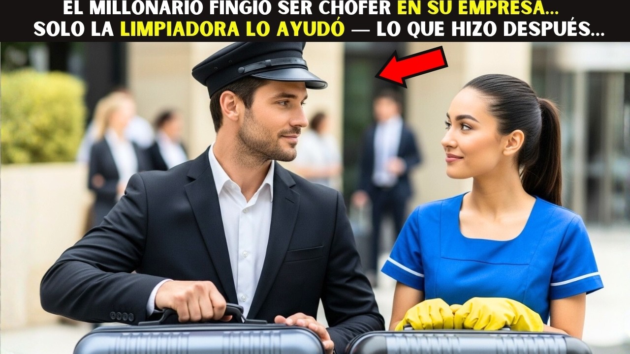 El Millonario fingió ser chofer en su empresa… solo la limpiadora lo ayudó — lo que hizo después…