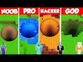 SECRET ROUND TUNNEL BUILD CHALLENGE - Minecraft Battle: NOOB vs PRO vs HACKER vs GOD / Animation