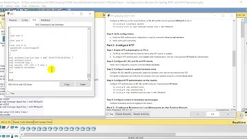 2.6.1.3 Packet Tracer - Configure Cisco Routers for Syslog, NTP, and SSH Operations