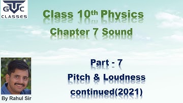 GTC Class10 Physics Chapter 7 Sound Part 7  Pitch & Loudness continued (2021)