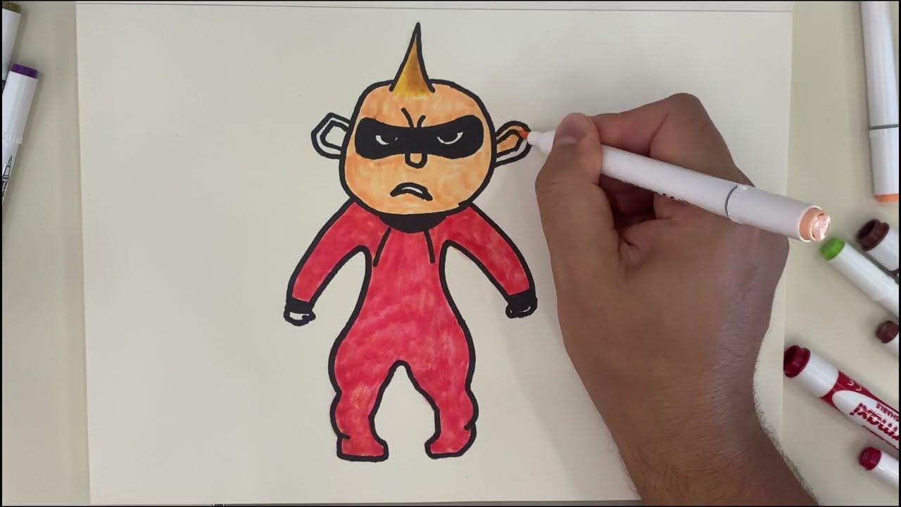 Drawing Jack-Jack from The Incredibles | Adorable Baby Superhero Fan Art!