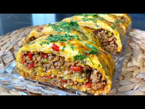 BİRAZ ET VE PATATES İLE NEFİS BİR ANA YEMEK ???? – KIYMALI RULO PATATES TARİFİ – LEZZETİ HARİKA