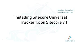 Install Sitecore Universal Tracker 1 x on Sitecore 9 Install Sitecore Universal Tracker 1 x on Sitecore 9