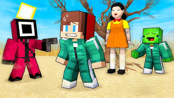 JJ and Mikey vs Squid Game Roblox - Maizen Minecraft Animation