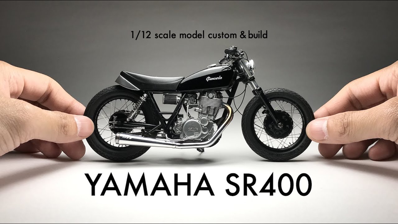 Yamaha SR 400 & 500 schwarz black 1:12 Aoshima 105870 