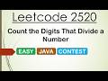 Count Digits That Divide a Number | LeetCode 2520