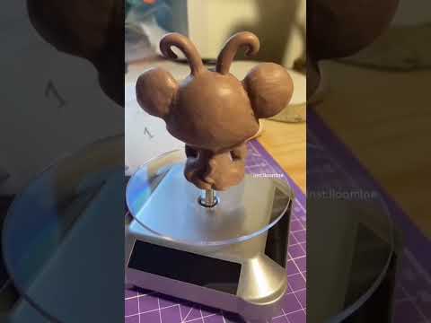 Art process Plumph monster clay ooak toy custom doll handmade lloomine
