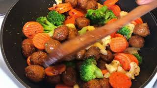 Simple Meatballs with mixed vegetables/Easy recipe/Jane shiro