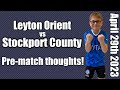 Scfc fan boy  leyton orient vs stockport county  april 29th 2023