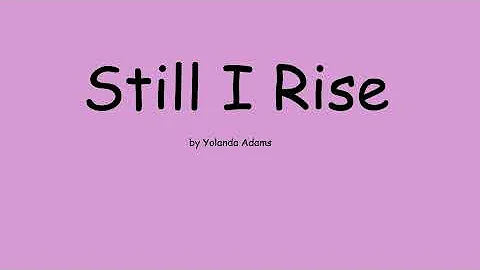 Still I Rise by Yolanda Adams (Lyrics)