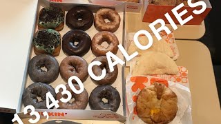 DUNKIN’ DONUTS - 10,000 PLUS CALORIES - NOT THE RANDY SANTEL $20 CHALLENGE -CALI IS EXPENSIVE 🍩🍩🍩