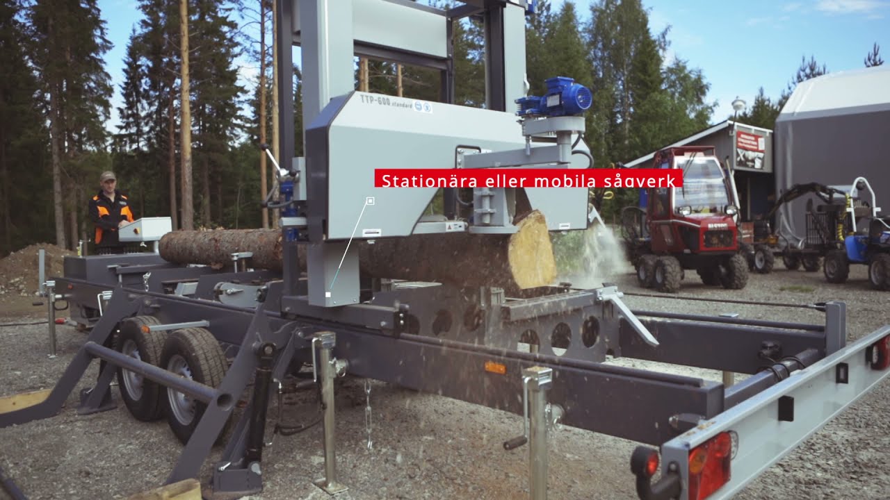 Bandsågverk Trak-Met TTP-600 Standard med hydraulisk stockhantering | Sågverk