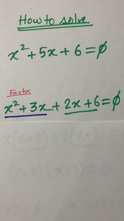 shortsviral-math-how-to-solve-x-2-5x-6-0-youtube