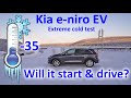 Kia e-niro EV extreme cold temperature test in -35°C