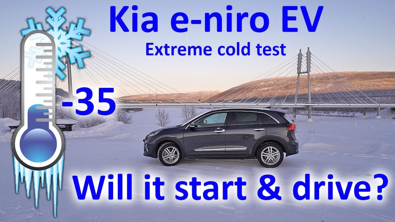 Испытание электромобиля Kia e-niro EV на экстремально низкие температуры при -35°C