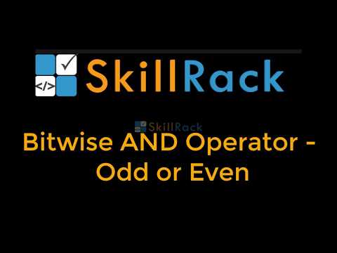 Using Bitwise AND Operator to find if a number is Odd or Even