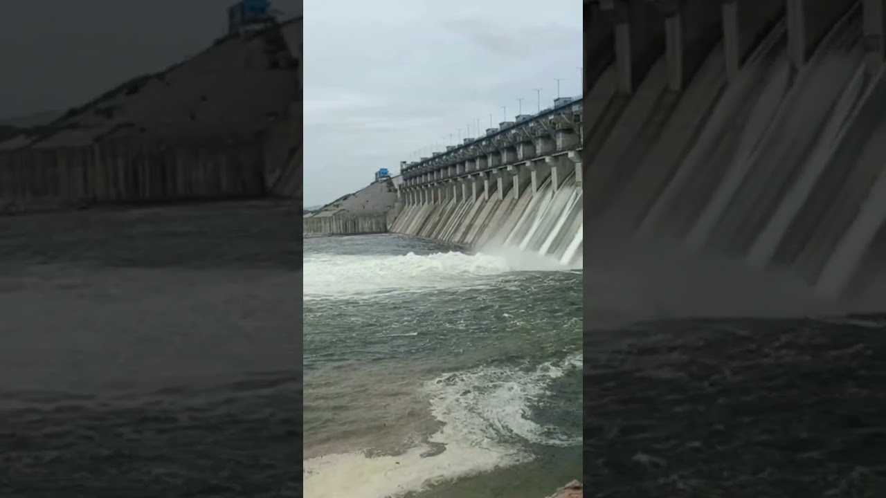 Mid manair dam huge outflow 4 gates open 