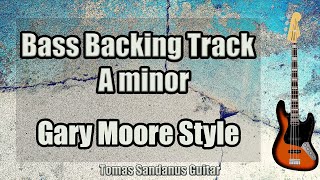 Miniatura de vídeo de "Bass Backing Track A minor - Am - Gary Moore Style Rock Power Ballad - NO BASS"