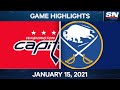 NHL Game Highlights | Capitals vs. Sabres - Jan. 15, 2021