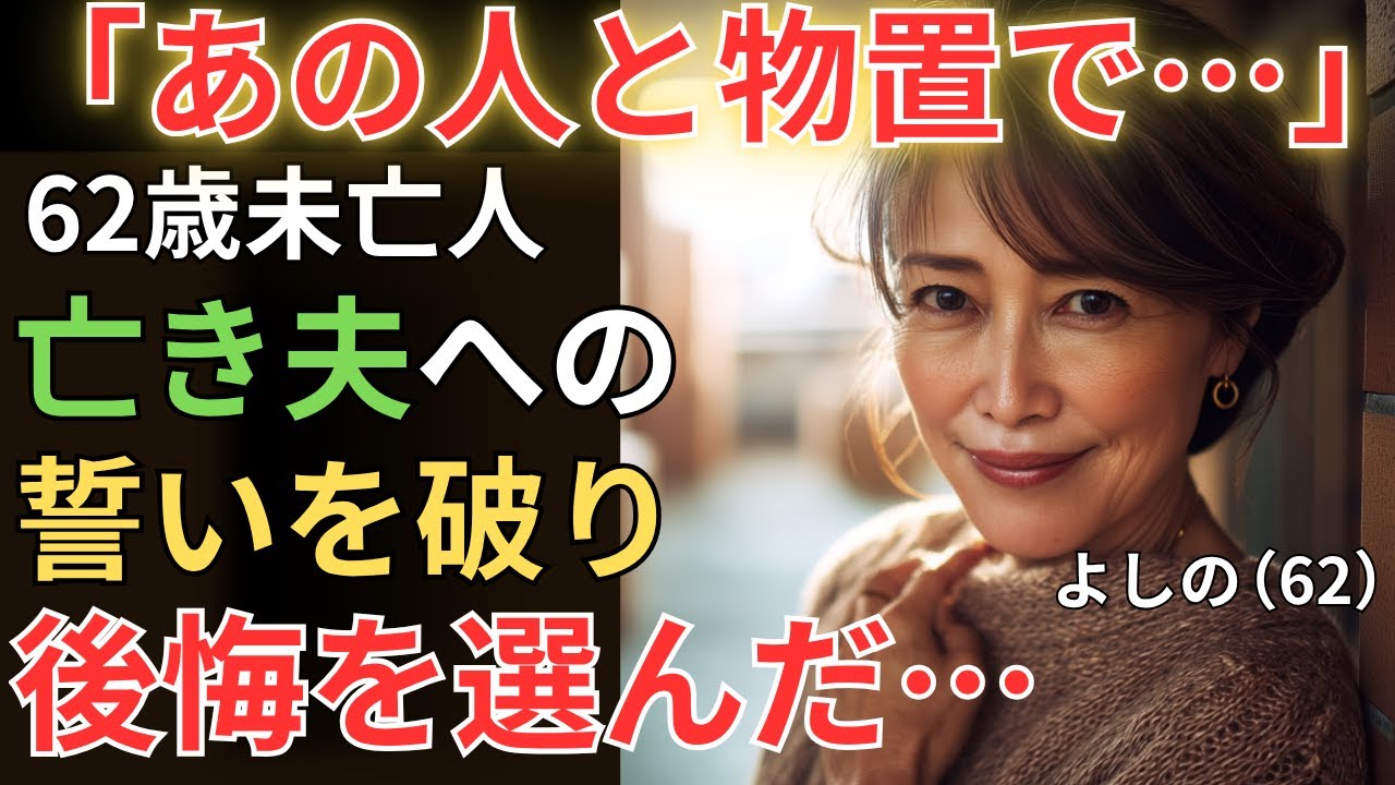 【シニア恋愛】「あの人と物置で…」亡き夫への誓いを破った未亡人が選んだ、人生最後の「後悔」