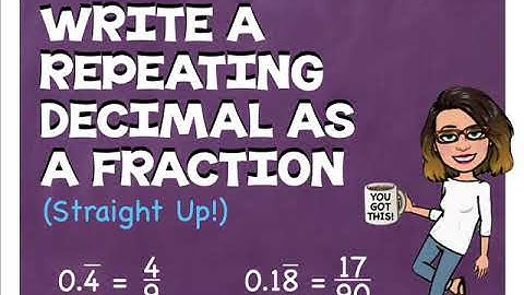 Repeating Decimals as Fractions