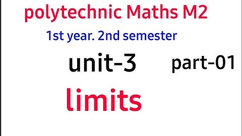 polytechnic maths M2||c-18c-21||limits||unit-3||ts&ap||imp questions||2nd semester||naveenreddymath