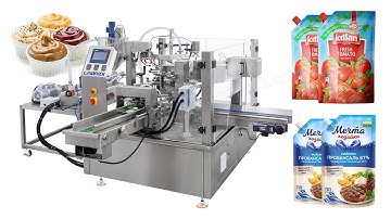 High Speed Sauce Rotary Spout Pouch Doypack Filling Sealing Machine