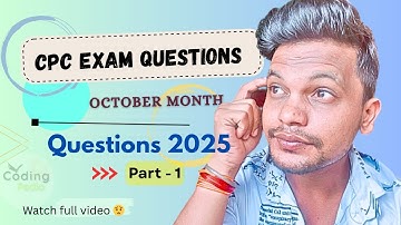 CPC exam 2025 ll October month questions ll Part 1 #aapc #cpc #cpcexam #cpt #education #icd