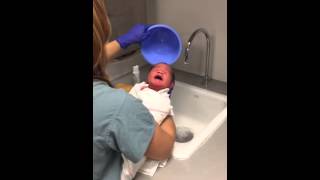Jacob's first bath 03.02.16