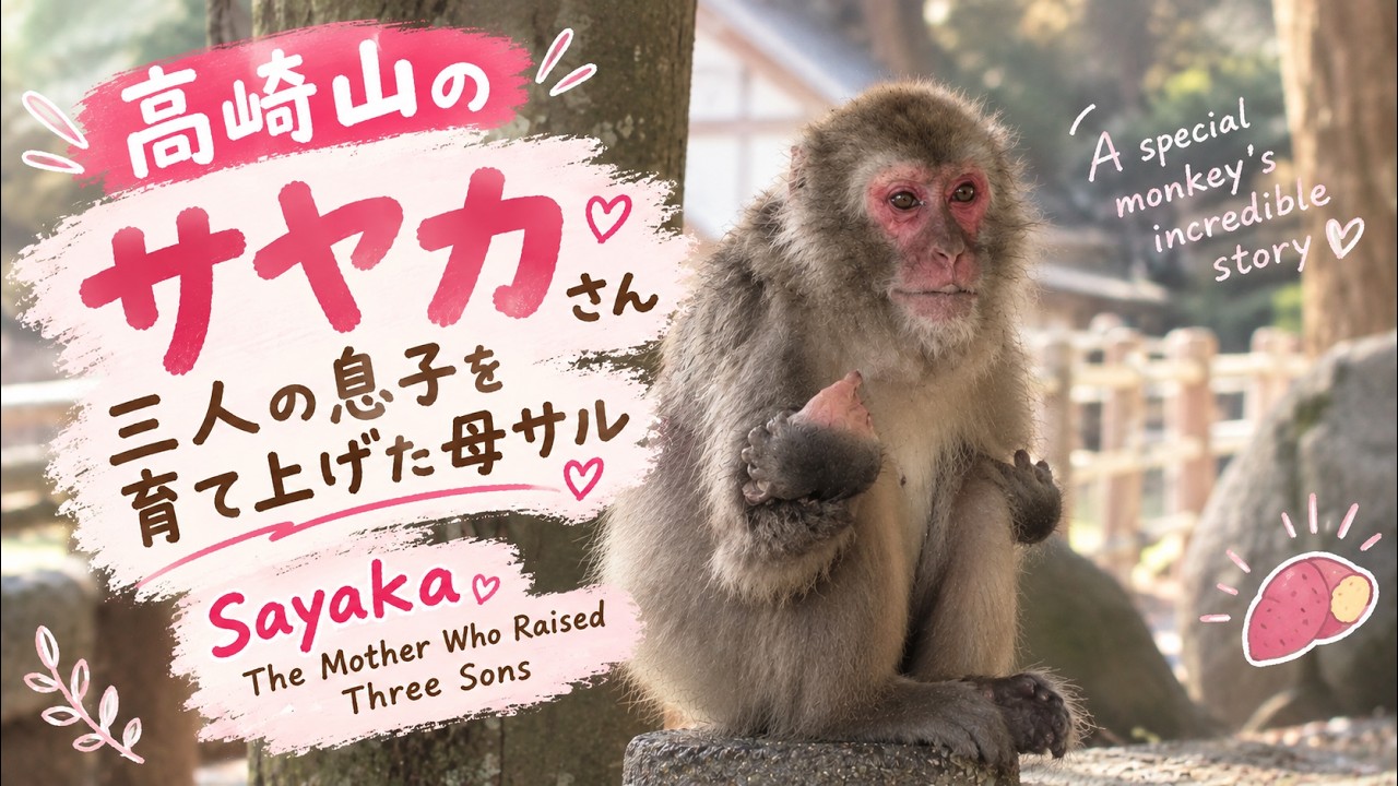 子猿ちゃん 追加 3人の息子を育て上げた母サル「サヤカ」の今｜高崎山 | Sayaka, a