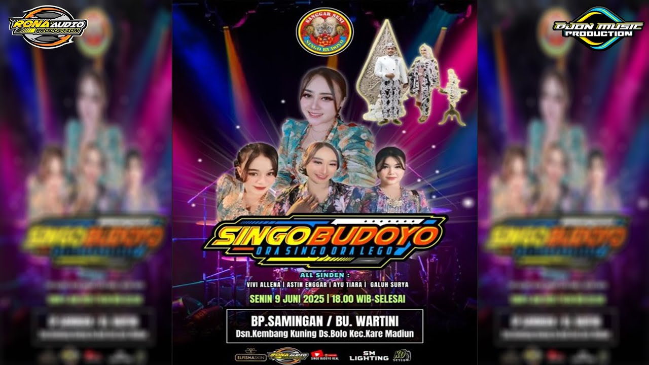 🔴  Live Stream Campursari SINGO BUDOYO || The Wedding ERLINA & FERY || 9 Juni 2025 - RONA Audio