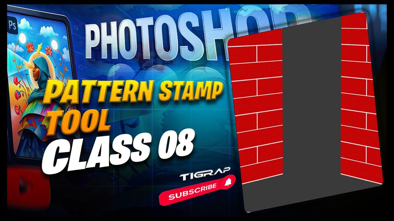 Pattern Stamp Tool in Adobe Photoshop Tutorial | NSDA Level 3 Graphic Design | Class 8